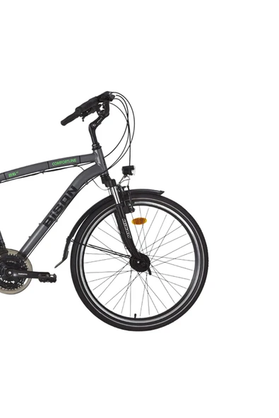 Bisan Comfortline Şehir Bisikleti 48 CM V Fren 26 Jant 21 Vites Metalik Gri Yeşil - Resim 2