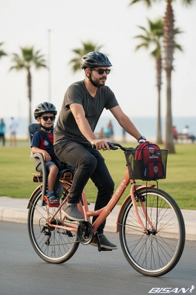 Bisan LOTUS ŞEHİR BİSİKLETİ 34 CM V 24 JANT 21 VİTES MERCAN BEYAZ - Resim 2