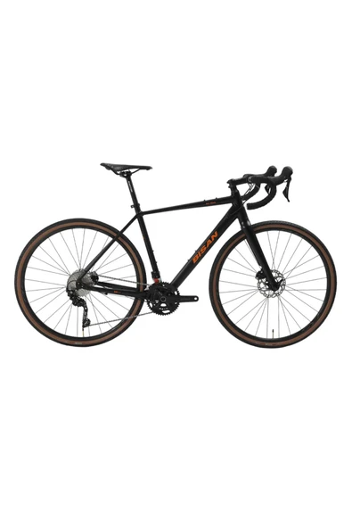 Bisan All Trail GRX 400 Yol Bisikleti 56 Cm 700C 2x10 Vites Mat Siyah Turuncu ürün görseli 1