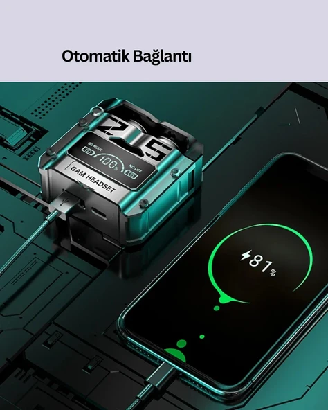 Su Geçirmez Bluetooth Kulak İçi Kablosuz Kulaklık 400mAh Pil - 3