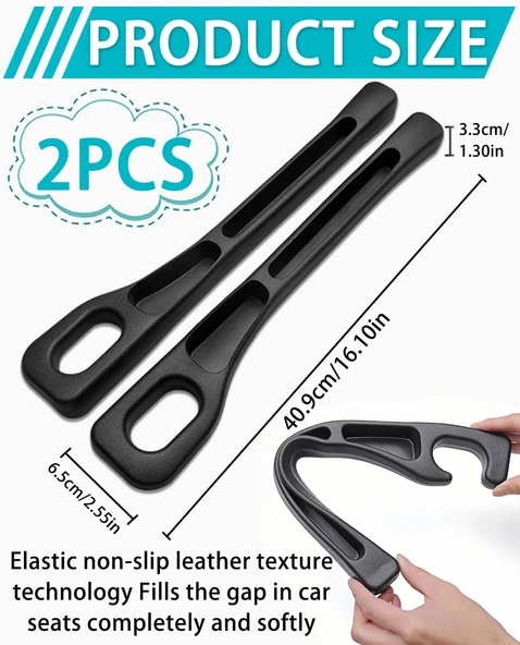 Araç Koltuğu Boşluk Doldurucu ve Düzenleyici Organizer 2'li Bej - 6