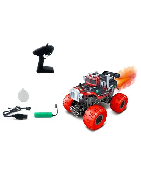 Vardem Uzaktan Kumandalı Full Fonksiyon Şarjlı 2.4GHz Işıklı Buharlı Off Road Kamyon Kırmızı RQ3049 - Resim 2