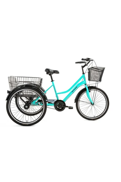 Bisan PORTER HİZMET BİSİKLETİ 44 CM V - ROLLER FREN 3 VİTES 24 JANT TURKUAZ SİYAH ürün görseli 1