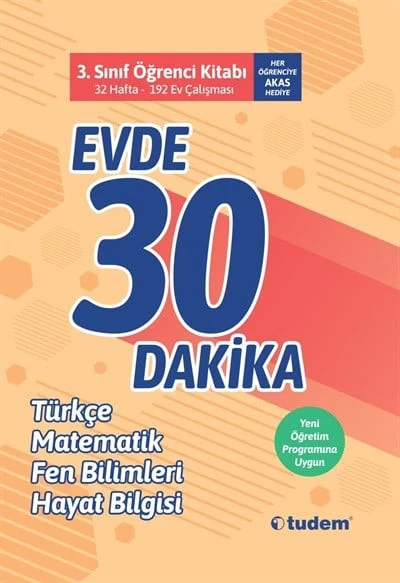 TUDEM YAYINLARI 3. Sınıf Evde 30 Dakika ürün görseli