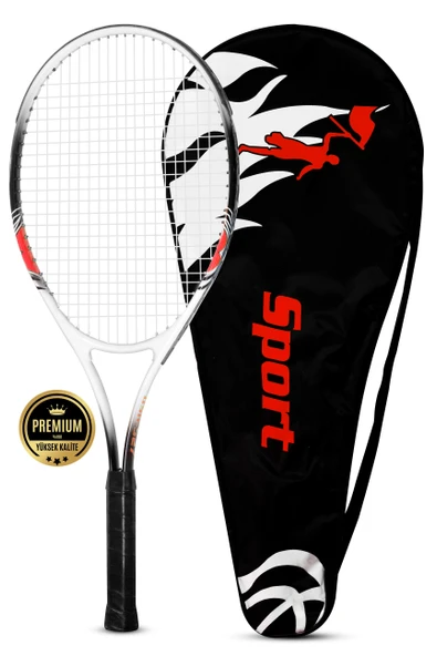 Deluxe 27 İnç Tenis Raketi Çantalı Yetişkin Tennis Racket L2 Grip 68 cm Kırmızı 527 ürün görseli