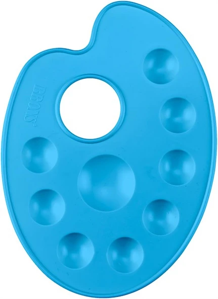 BRONS RESİM PALETİ PLASTİK RENKLİ BR-288 - Resim 2