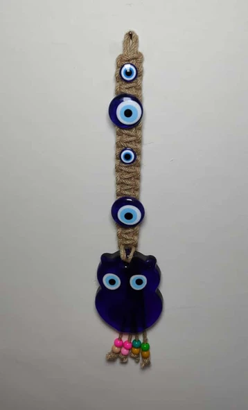 Makrome Örgülü Nazarlık 48 cm Duvar Süsü BAYKUŞ - 3