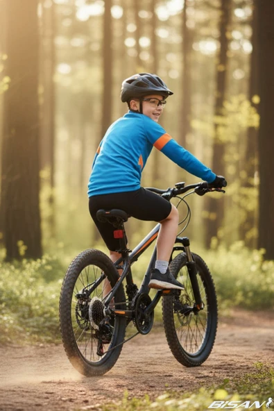 Bisan BİSAN COOPER ÇOCUK BİSİKLETİ 30 CM MD 24 JANT 21 VİTES MAT SİYAH TURUNCU - Resim 2