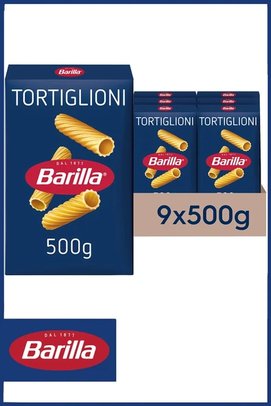 Barilla Tortiglioni (Kalın Kesme) Makarna 500 gr X 9 adet ürün görseli
