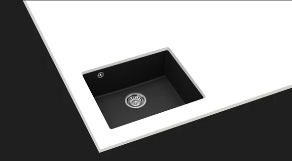 TEKA CAVE 49.50 B-TQ ONYX BLACK TEZGAH ALTI MUTFAK EVİYESİ - Resim 2