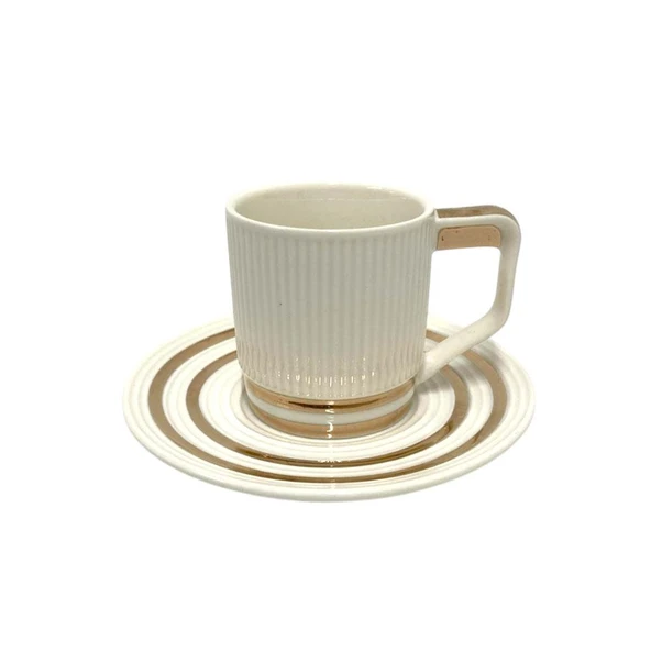 Acar KAI-22-0094 Julia 6 Kişilik Kahve Fincanı Takımı Beyaz ürün görseli 1
