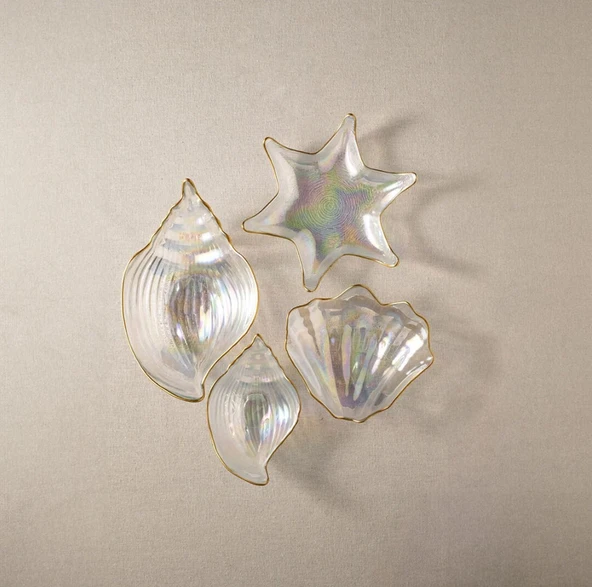 Fecra Deniz 4 Parça Cam Sunum Seti - 3