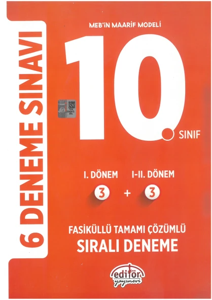 Editör Yayınları 10. Sınıf 6 Deneme Sınavı Tamamı Çözümlü Yeni ürün görseli