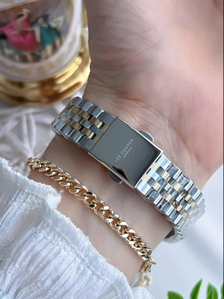 Lee Cooper Çelik Kordonlu 3 Atm Suya Dayanıklı Kadın Kol Saati VS.BLKT.0631 - Resim 3