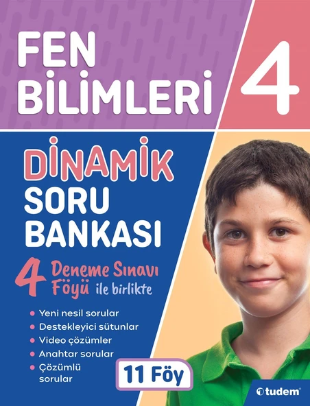 TUDEM YAYINLARI 4. Sınıf Fen Bilimleri Dinamik Soru Bankası ürün görseli