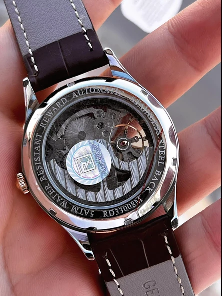 Reward Otomatik Deri Kordon 5 Atm Suya Dayanıklı Erkek Kol Saati VS.BLKT.0635 - Resim 6