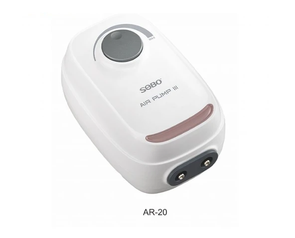 Sobo AR-20 Sessiz Ayarlanabilir Çift Çıkışlı Akvaryum Hava Motoru  2x3.5 L/Min 4W ürün görseli