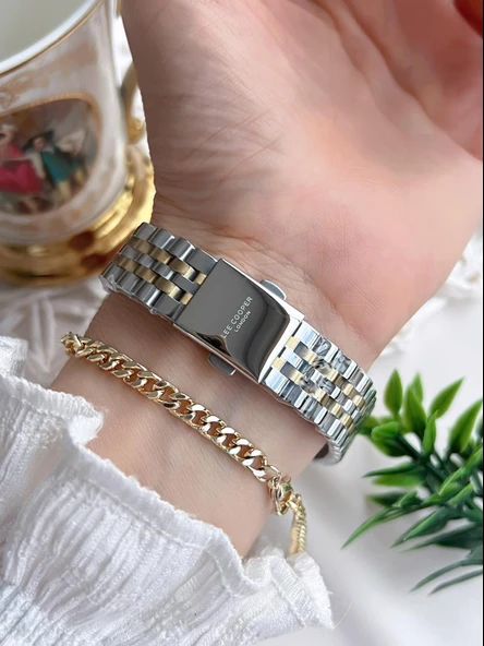 Lee Cooper Çelik Kordonlu 3 Atm Suya Dayanıklı Kadın Kol Saati VS.BLKT.0632 - Resim 3