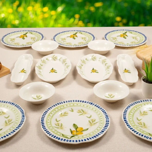 Fecra 14 Parça Casa Limone Kahvaltı Takımı - 4