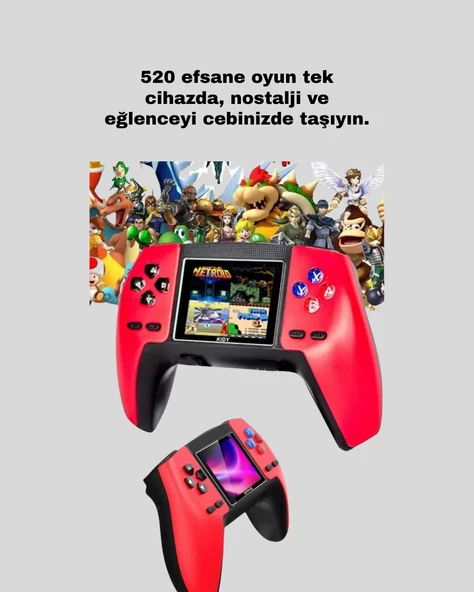 TV Bağlantılı 520 Oyunlu P5 Retro GamePad Konsol - 2