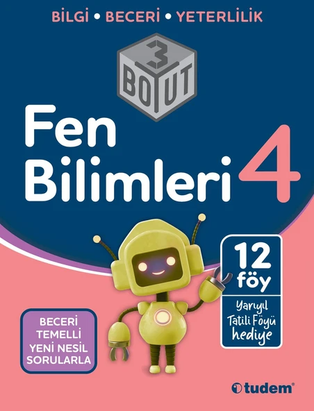 TUDEM YAYINLARI 4. Sınıf Fen Bilimleri 3 Boyut ürün görseli