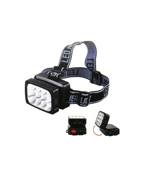pilelistore 12 Ledli Güçlü Şarjlı Kafa Lambası - 2