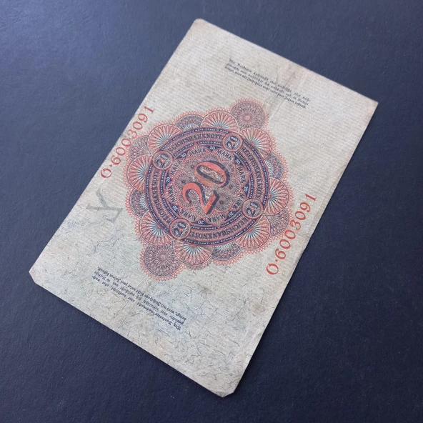 Escoines 3996368f4044a3f518 1914 Almanya Berlin O serisi 20 Mark ÇT - Resim 3