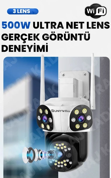 WIFI Güvenlik Kamerası | 9MP | 12V DC | 2 Yönlü Ses | Hareket Algılama | Tam Renki Gece Görüşü | Alarm | Uzaktan İzmele - 4