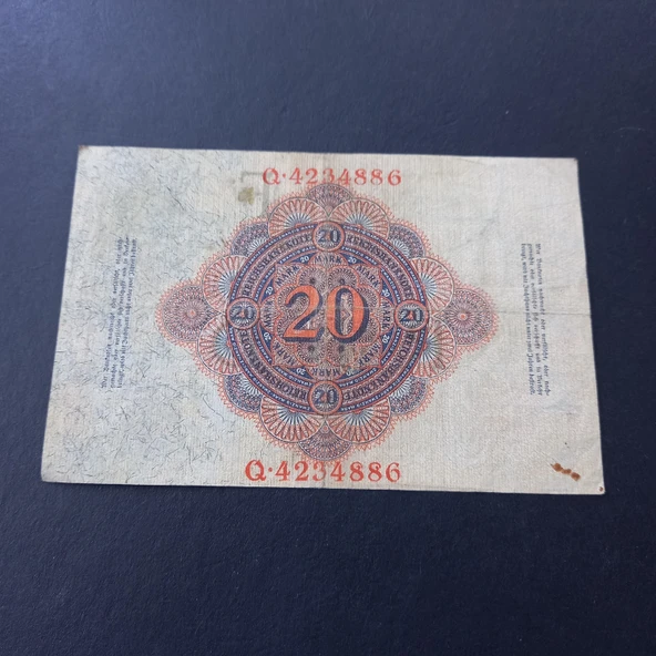 Escoines 3996368f55d79d7d7a 1914 Almanya Berlin O.423 serisi 20 Mark ÇT+ - 2
