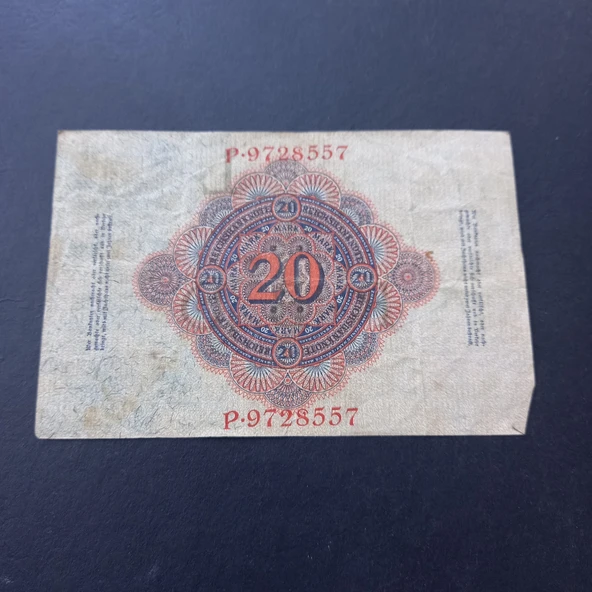 Escoines 3996368f3e166122f1 1914 Berlin P serisi 20 Mark ÇT - Resim 2