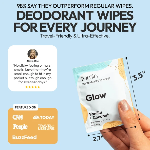 Fomin Vanilya ve Hindistan Cevizli Deodorant Mendil 15 Adet - Resim 4