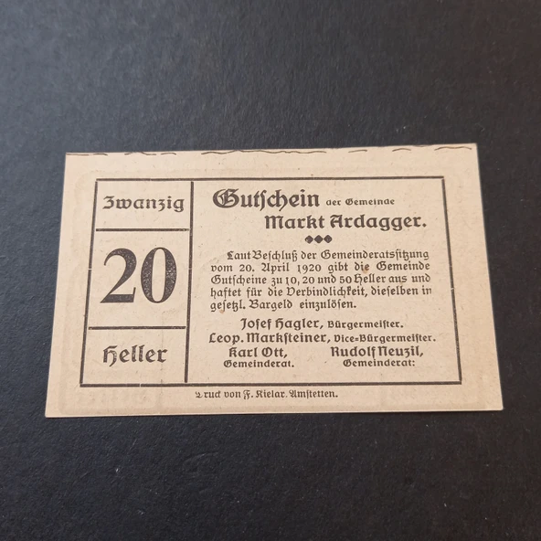 Escoines 3996368f407012be55 1920 Almanya 20heller bmanzig Notgeld - Resim 2