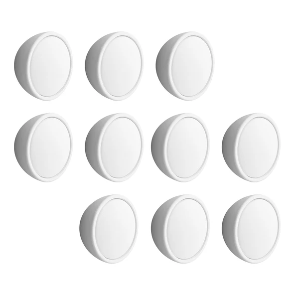 Tek Vidalı 10 Adet Beyaz Renk Polimer Düğme Kulp Bombeli Dolap Mobilya Dolap Çekmece Kulpu Kulbu ürün görseli