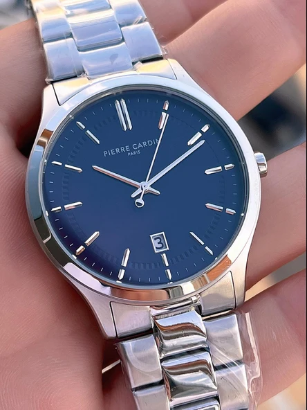 Pierre Cardin İtalyan Tasarım Bileklik Hediyeli Çelik Kasa Ve Kordon 3 Atm Erkek Kol Saati PC.0302.2 - Resim 4