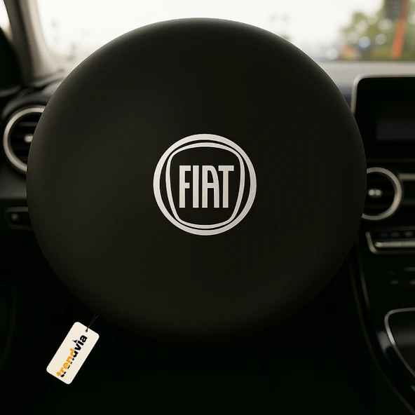 Fiat Uyumlu Siyah Direksiyon Koruma Kılıfı  Penye Kumaş Dokuma