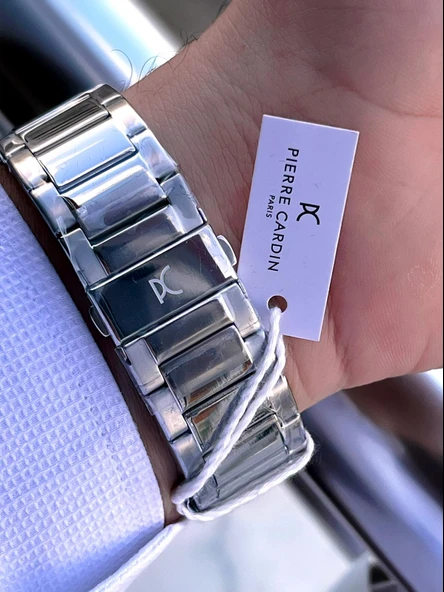 Pierre Cardin İtalyan Tasarım Bileklik Hediyeli Çelik Kasa Ve Kordon 3 Atm Erkek Kol Saati PC.1001.MS1 - Resim 5