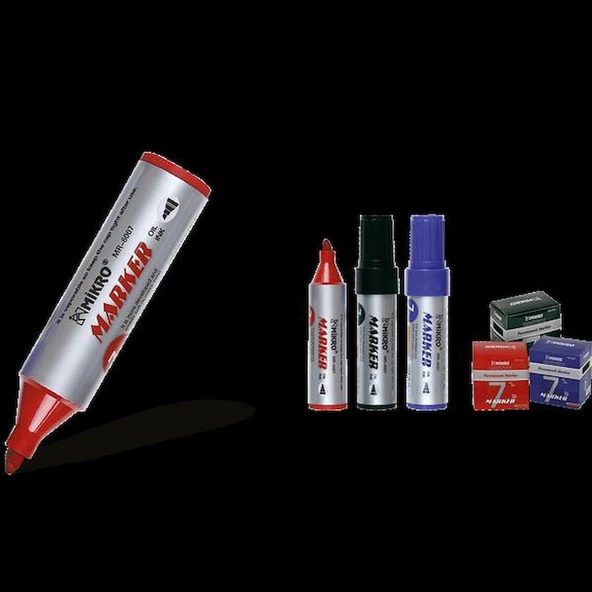 Mikro Markör Permanent Jumbo 7 Mm Siyah Mr 6007   12'li Paket / Mikro ürün görseli