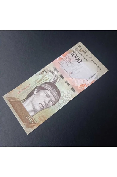 Escoines 3996368f022bbd9157 Venezuela 2000 Bolivar Çil - Resim 2