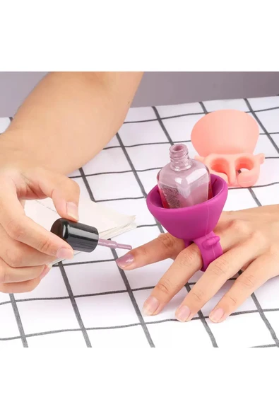 oje tutucu parmağa takılan oje standı rahat oje sürmek için ideal esnek standı