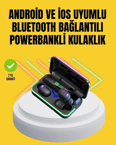 E10 Powerbanklı Bluetooth Kulaklık Oyun Modu ve Şık Tasarım - 1