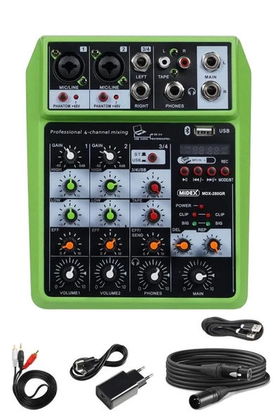 Midex MDX-280GR Ses Kartlı Ses Mikseri Stüdyo Kayıt Mixer - 2