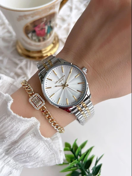 Lee Cooper Çelik Kordonlu 3 Atm Suya Dayanıklı Kadın Kol Saati VS.BLKT.0631 - Resim 2