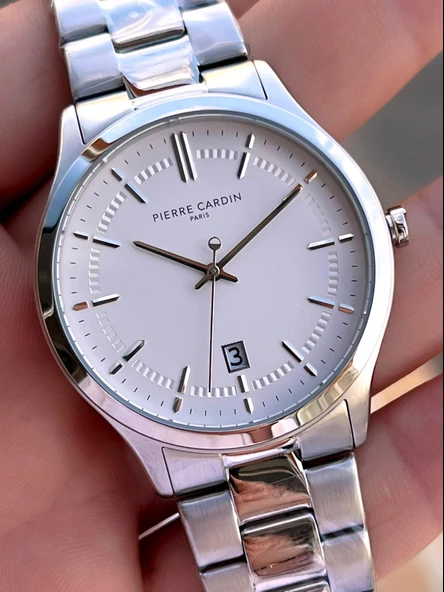 Pierre Cardin İtalyan Tasarım Bileklik Hediyeli Çelik Kasa Ve Kordon 3 Atm Erkek Kol Saati PC.0302.3 - Resim 3
