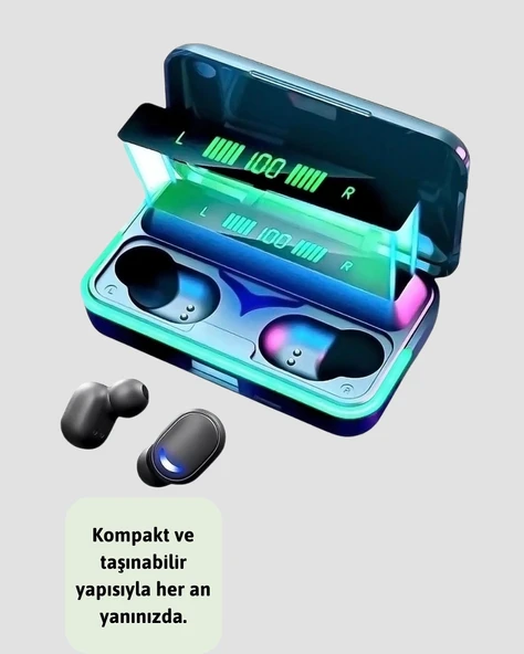 E10 Powerbank Şarjlı Bluetooth 5.1 Kulaklık Spor ve Oyun İçin - 5