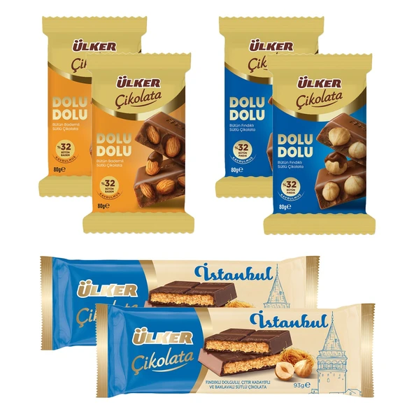 Ülker Çikolata Dolu Dolu ve İstanbul 6 lı Lezzet Paketi