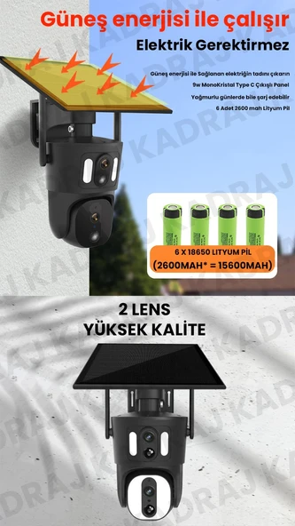 8MP | 15600 MAH. | ULTRA HIZLI ODAKLANMA | 1 YIL INTERNET | 128GB SD KART |  2 YÖNLÜ SES | 2025 YENİ SEZON | YÜKSEK ODAKLANMA VE TAKİP HIZI - 3