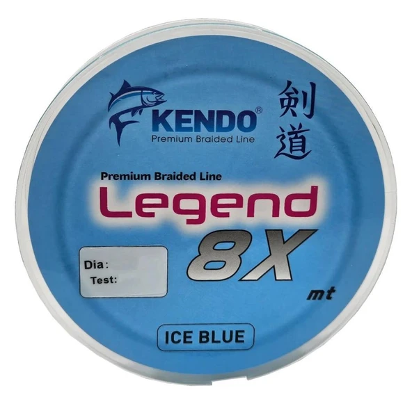 Kendo Legend 300m 8X 8 Kat Örgü İp Olta Misinası Ice Blue - Resim 2