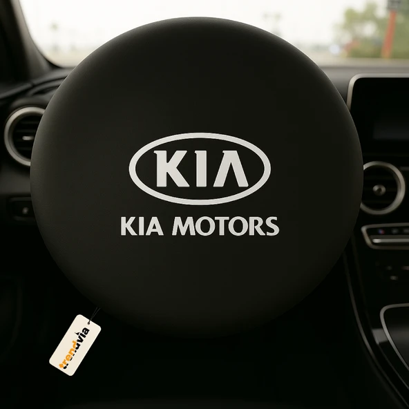 Kia Uyumlu Siyah Direksiyon Koruma Kılıfı  Penye Kumaş Dokuma