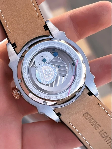 Reward Otomatik Deri Kordon 5 Atm Suya Dayanıklı Erkek Kol Saati VS.BLKT.0636 - Resim 6