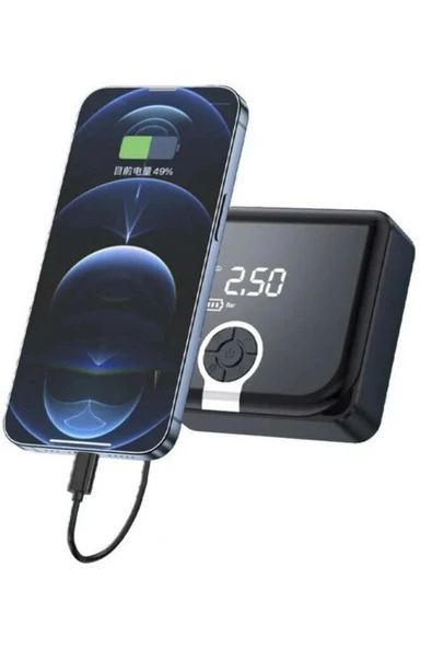 Blackbird ZC-001 Taşınabilir Kablosuz Dijital Hava Kompresörü Pompa 150 PSI, Otomatik Lastik Şişirme Cihazı, LED Işık - 6